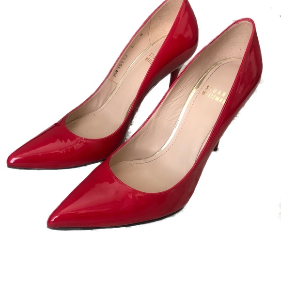 Stuart Weitzman red patent leather pumps - 6M - Picture 3 of 8